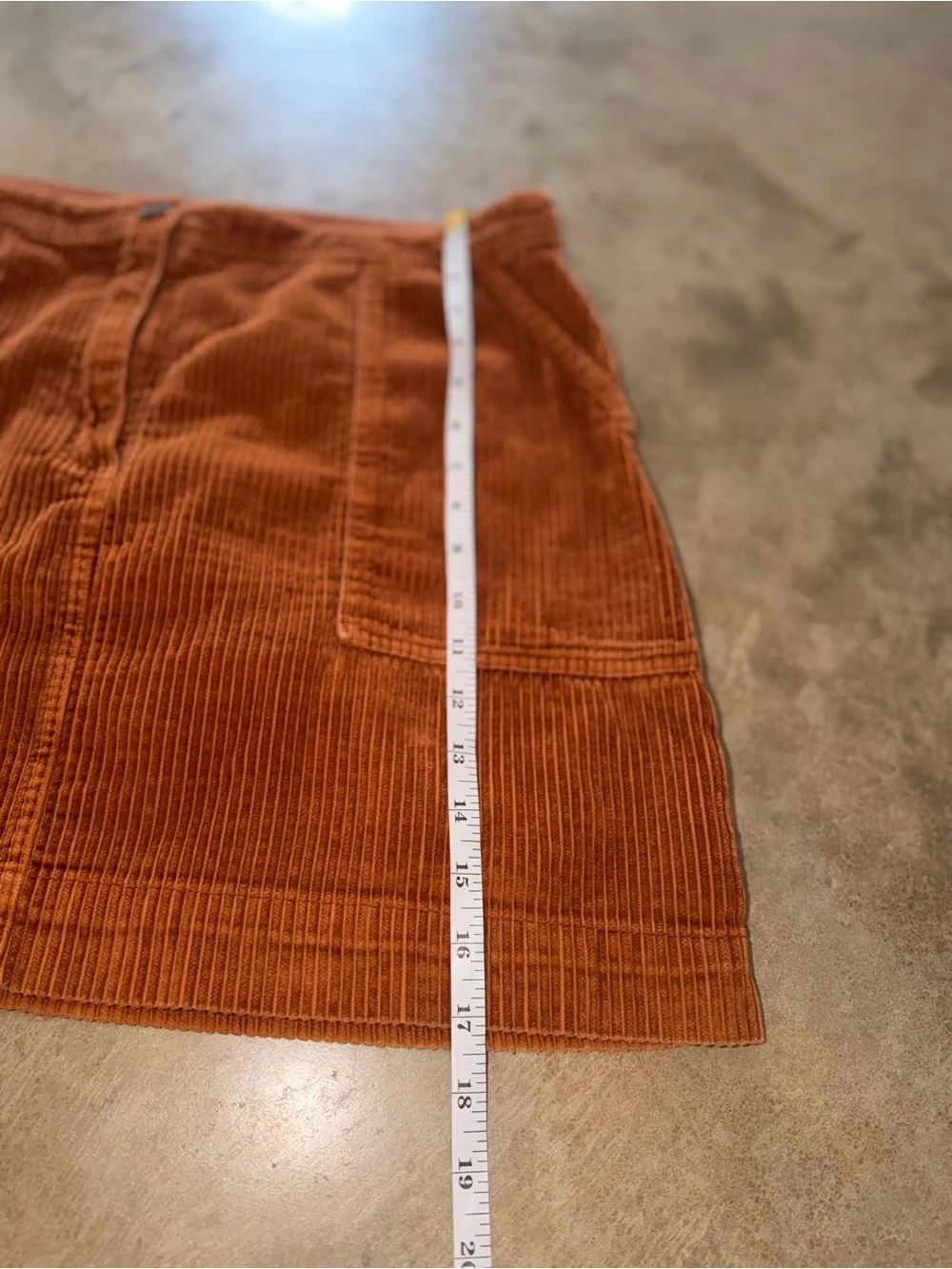 GAP Deep Camel Corduroy Mini Skirt 14 Utility Pockets 100% Cotton Preppy Fall